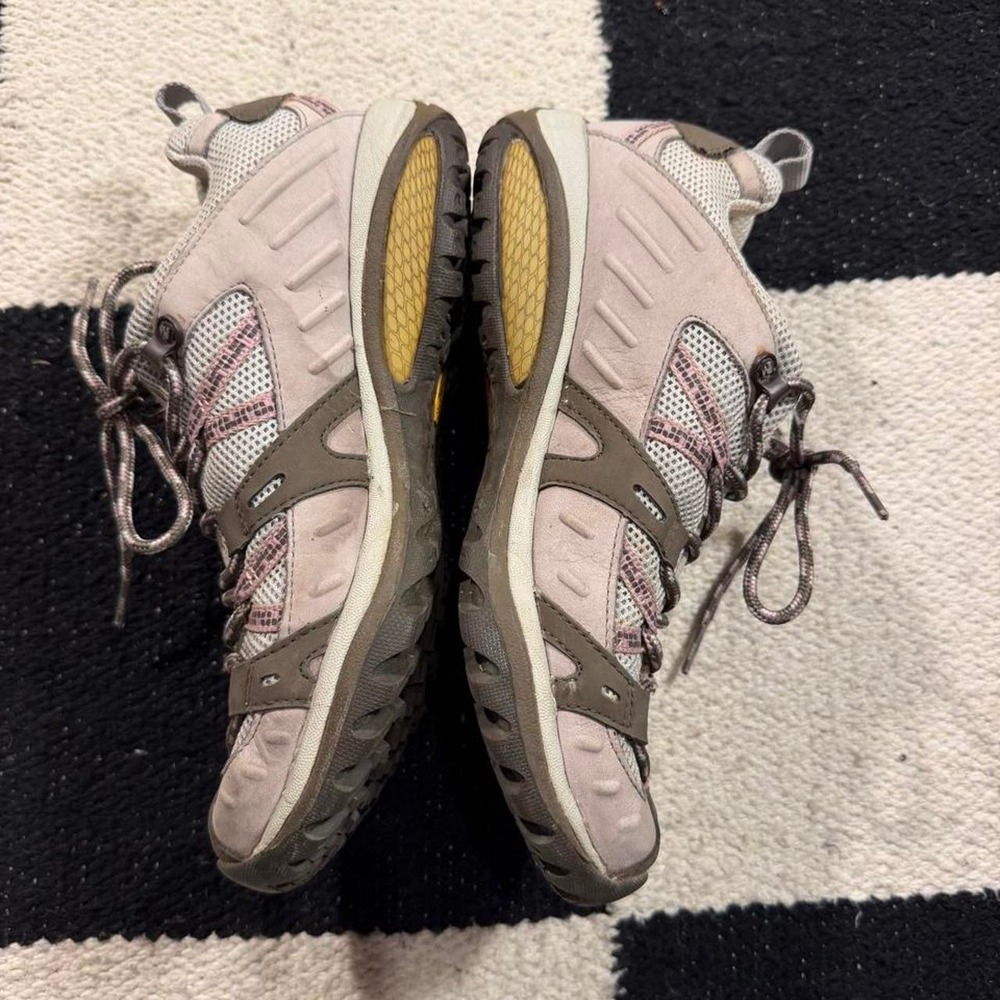 Merrell Siren Sport Hiking Shoes Women 8 Grey Pink J13888 Vibram Low Top Trail
